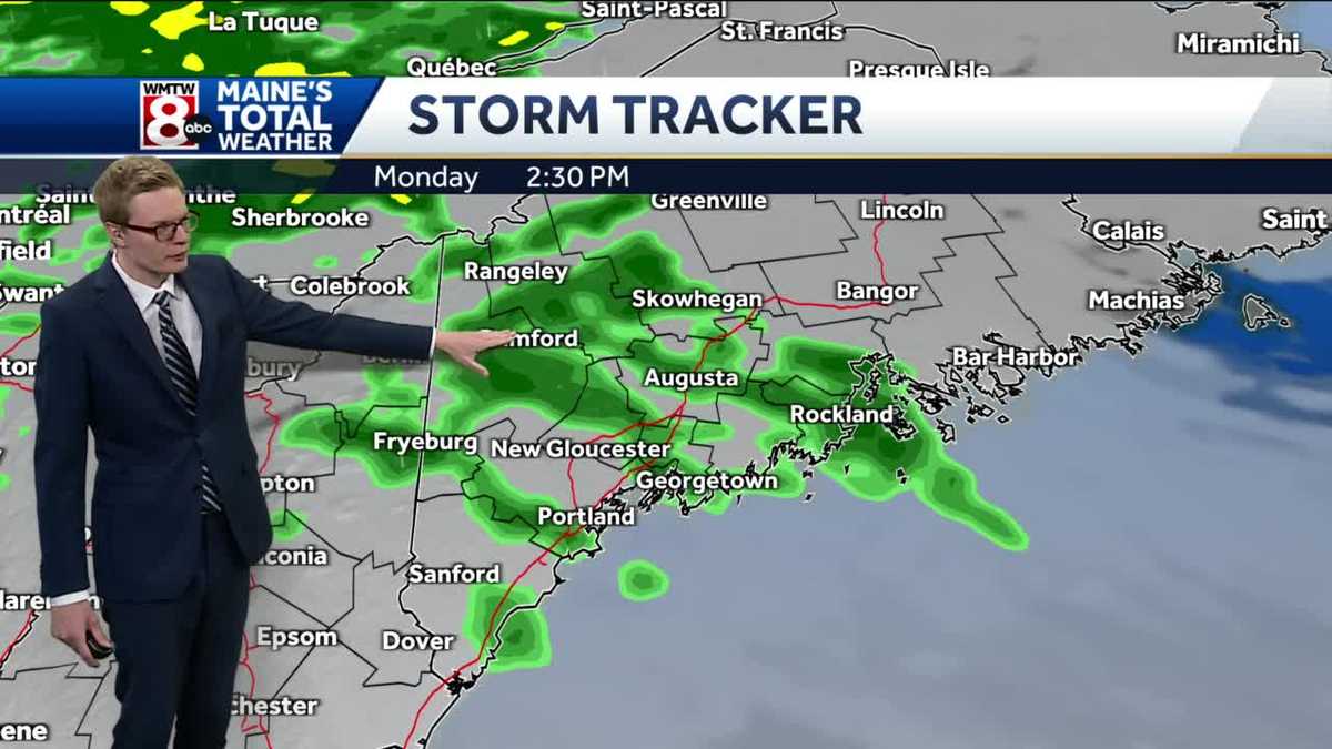 Scattered showers expected on Monday