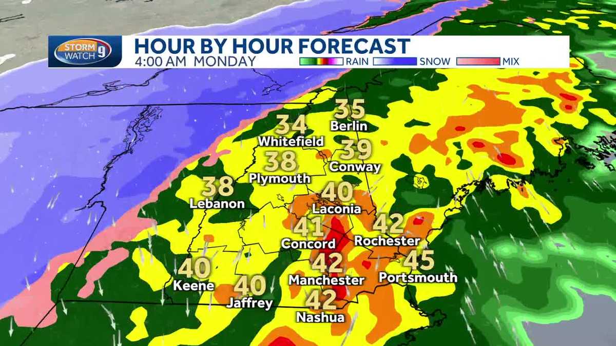NH forecast Tracking a strong storm system expected to bring rain and heavy winds