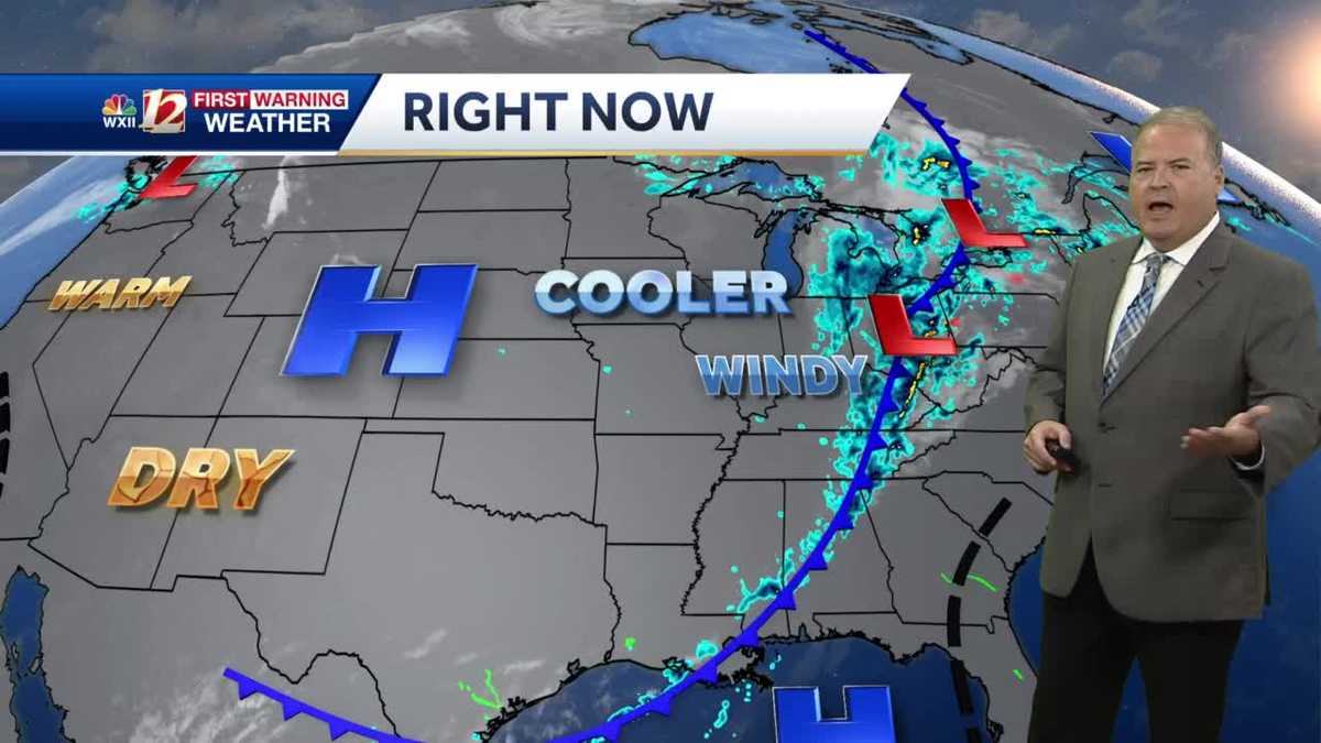 WATCH Showers Today. Cooler Conditions Sunday
