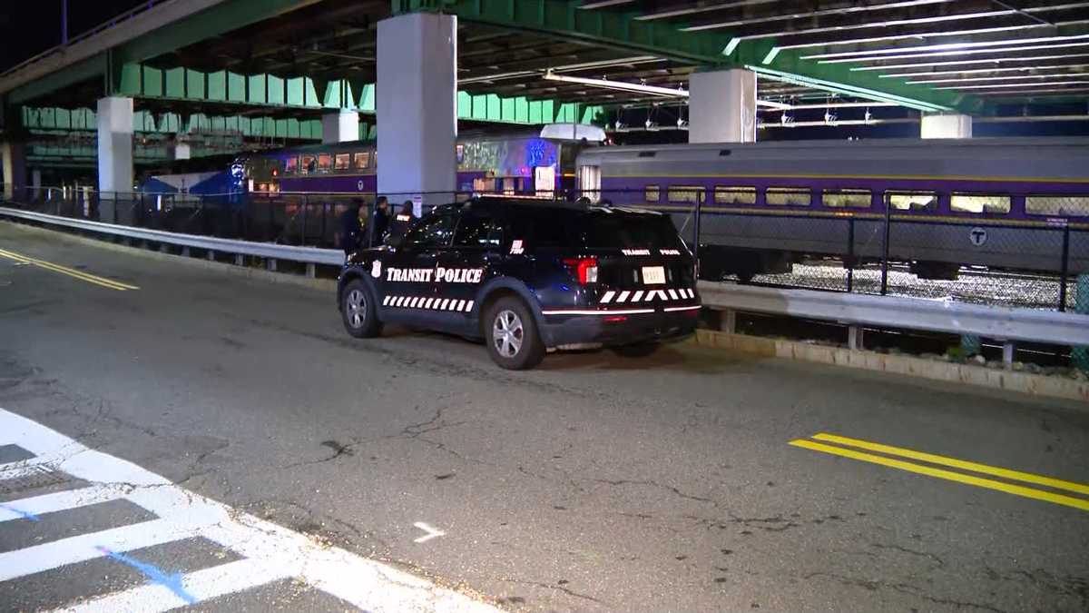 Construction equipment struck by Commuter Rail train in Boston - WCVB