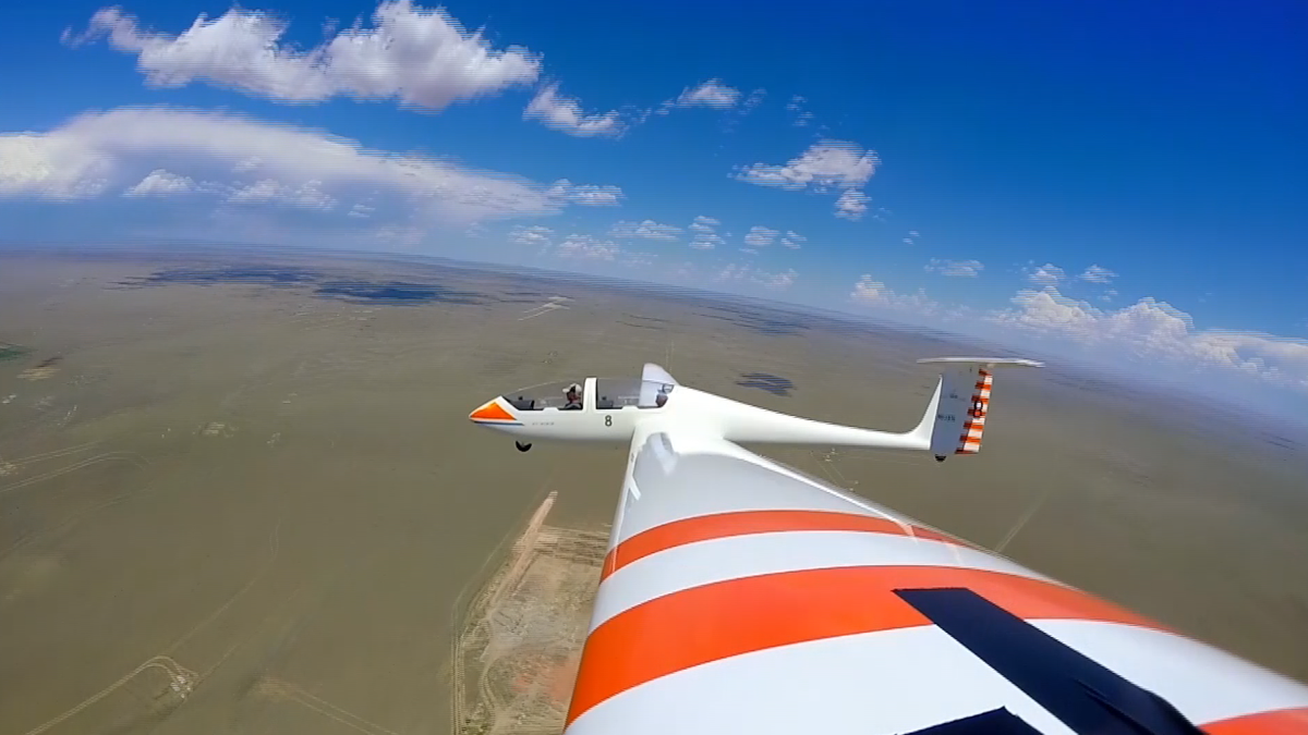 Time lapse of glider flight above New Mexico