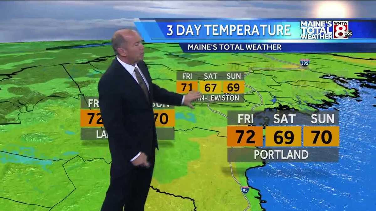 A mix of sun and clouds Friday