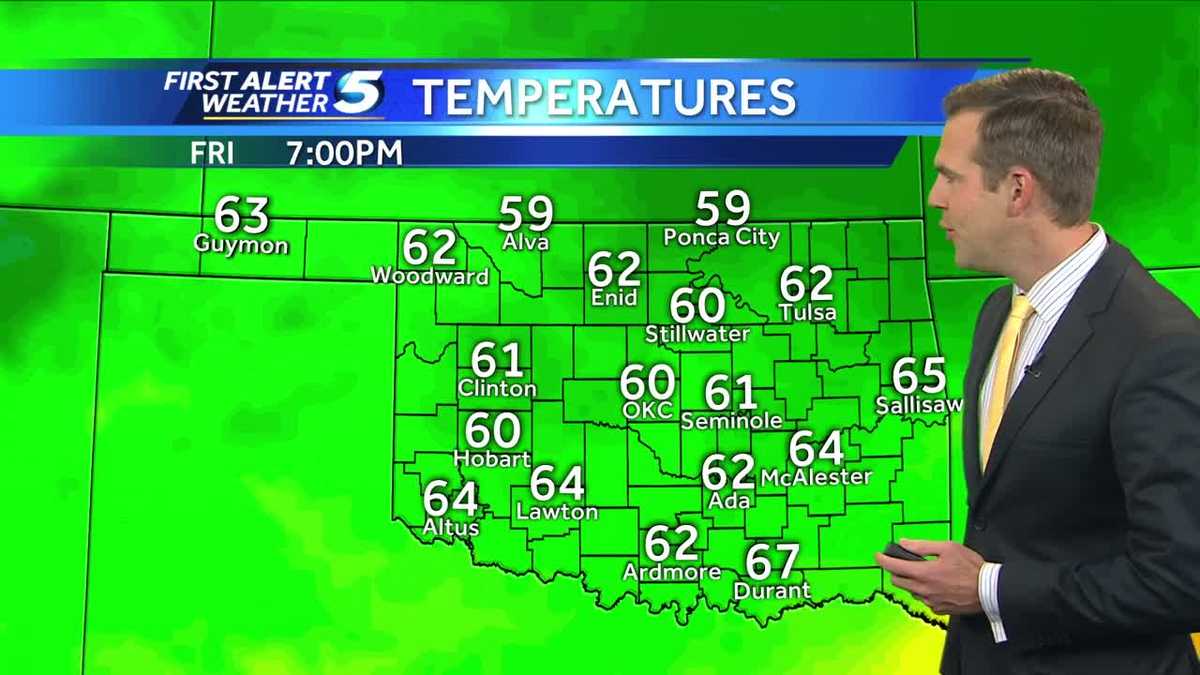 Forecast Much cooler temperatures for Oklahoma