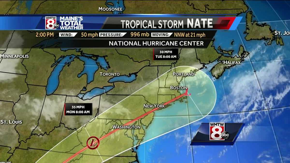 Maine likely to see remnants of Nate next week