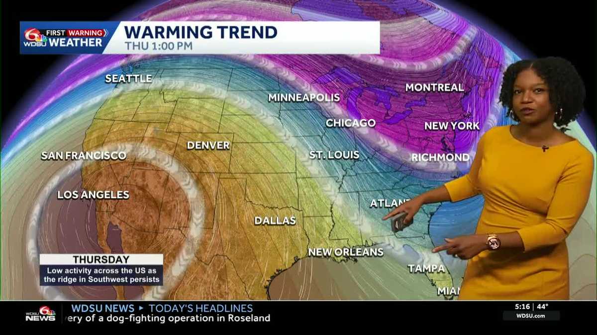 Staying in the 50s before the warming trend begins