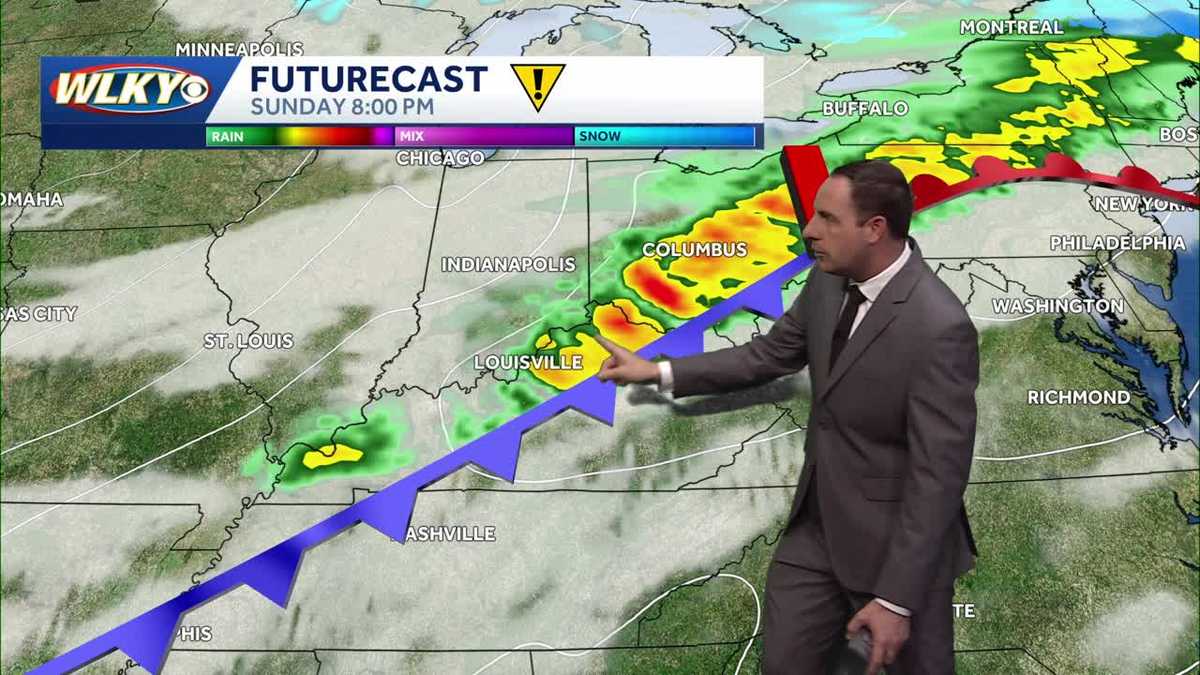 Warming up next few days then showers Sunday night