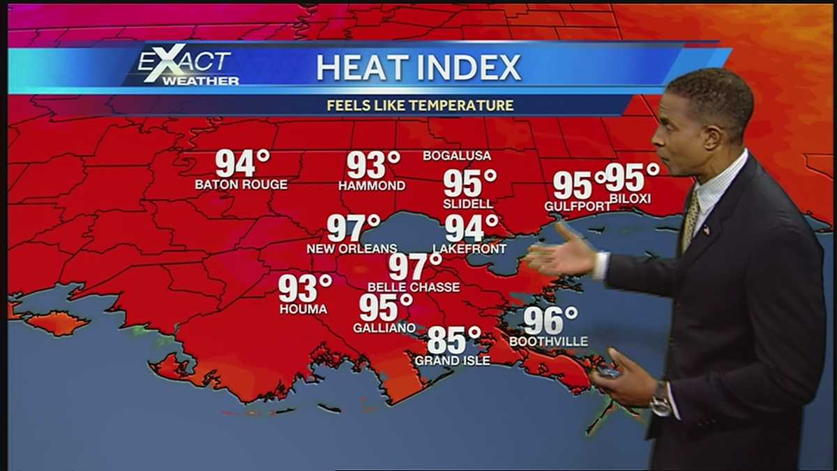 A hot and humid Monday with isolated showers