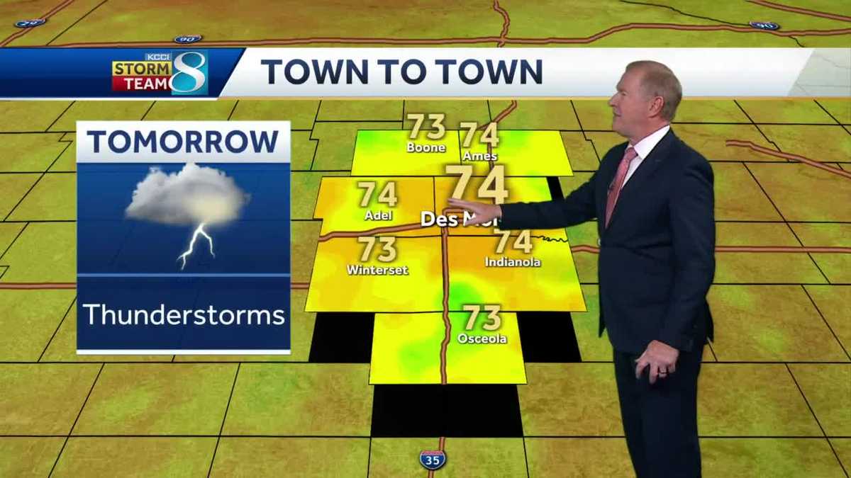 Central Iowa weather forecast Wednesday May 19