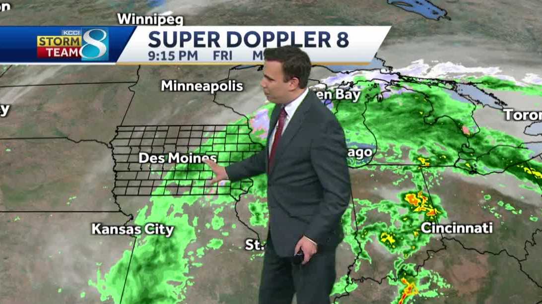 KCCI forecast Iowa weather rainy skies will clear up into the weekend
