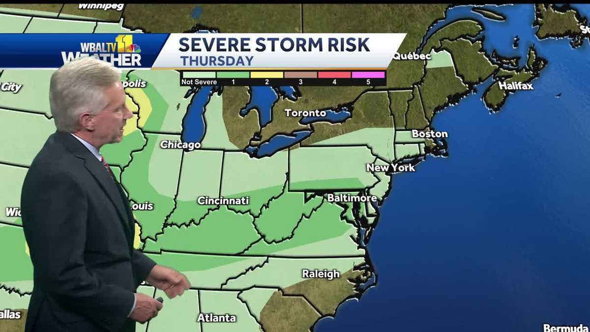 Storms possible Thursday afternoon and throughout weekend