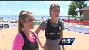 Going For the Gold: Caitlin Napoleoni and Liz Strzepa try Beach Volleyball