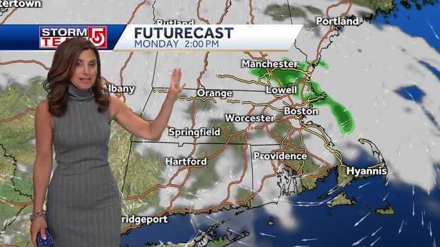 Video: Clouds, showers move in