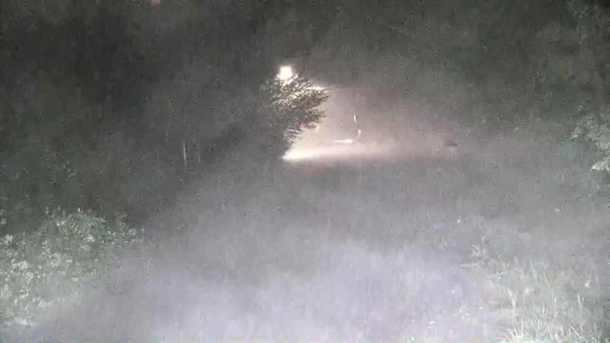 WATCH: Strong hail core pummels central Oklahoma