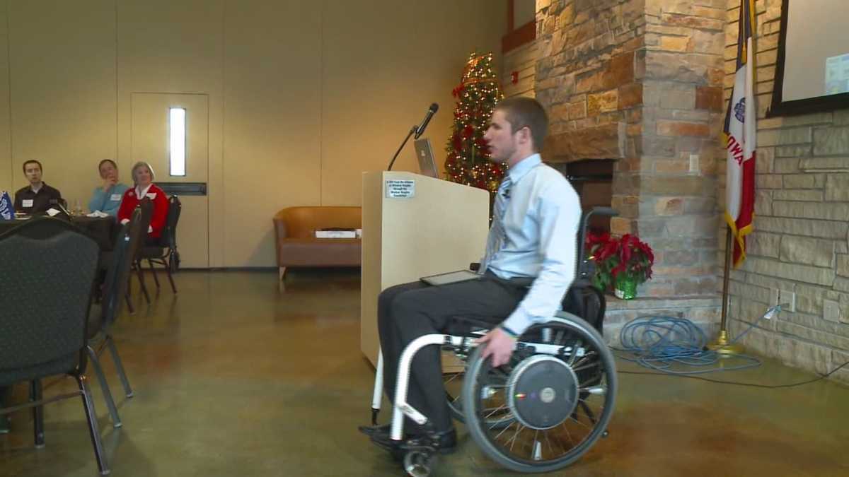 Paralyzed football player is an inspiration
