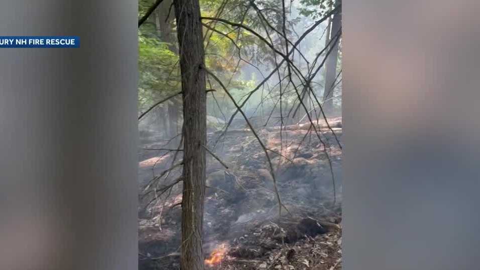 NH firefighters battle brush fire off Gerrish Road in Salisbury