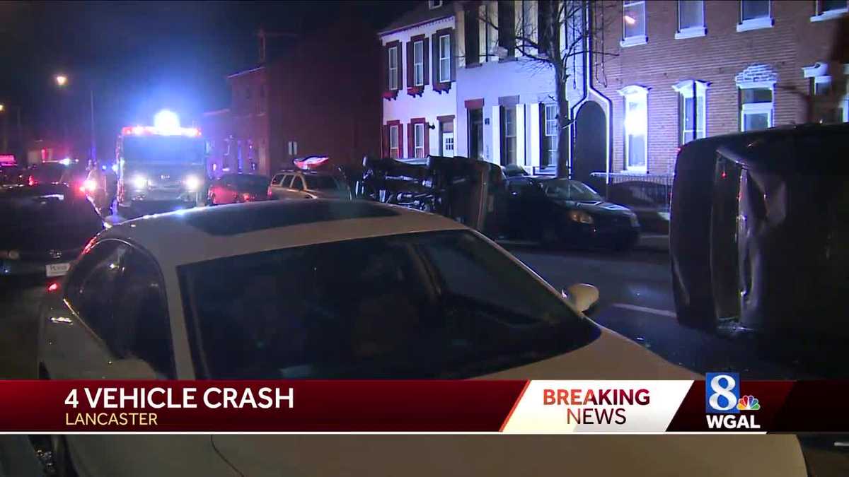 Multicar crash in Lancaster City sends two people to the hospital