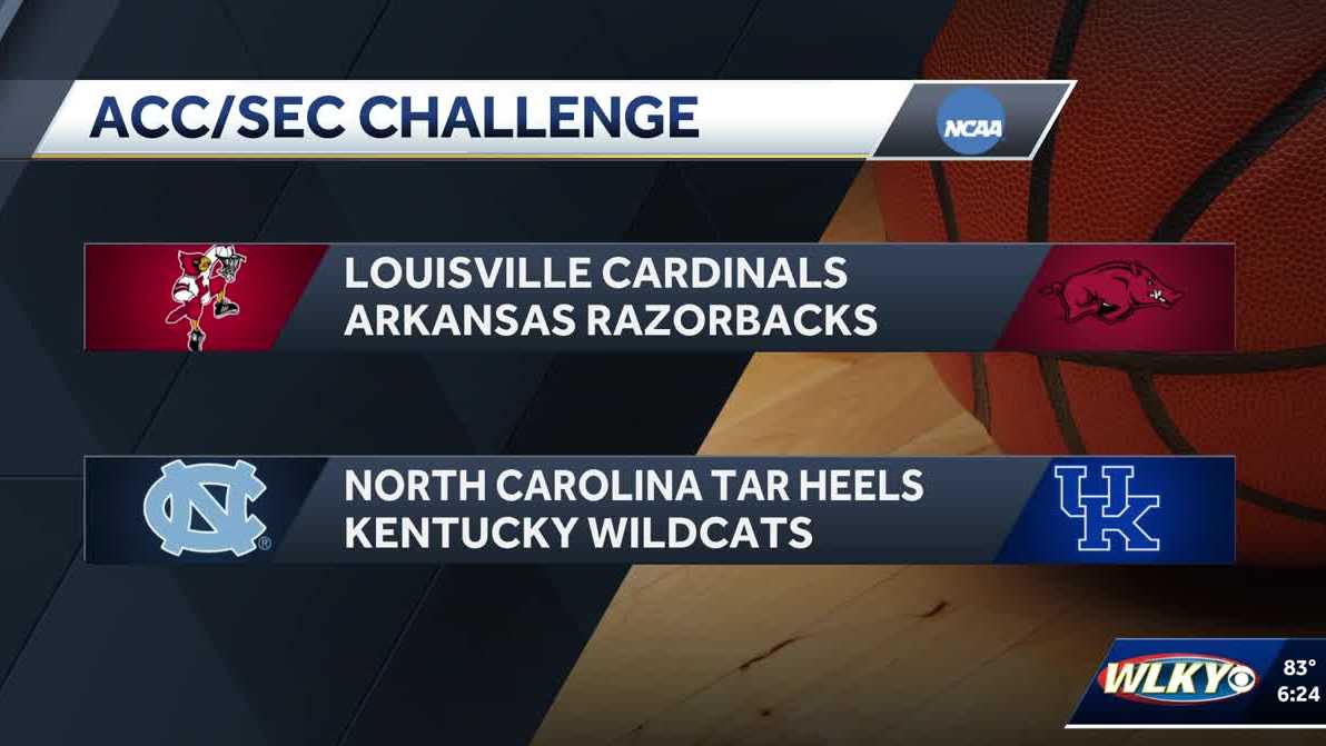 ACC/SEC Challenge Expected to Feature Multiple AP Top 25 Matchups Including UNC-Kentucky, Louisville-Arkansas