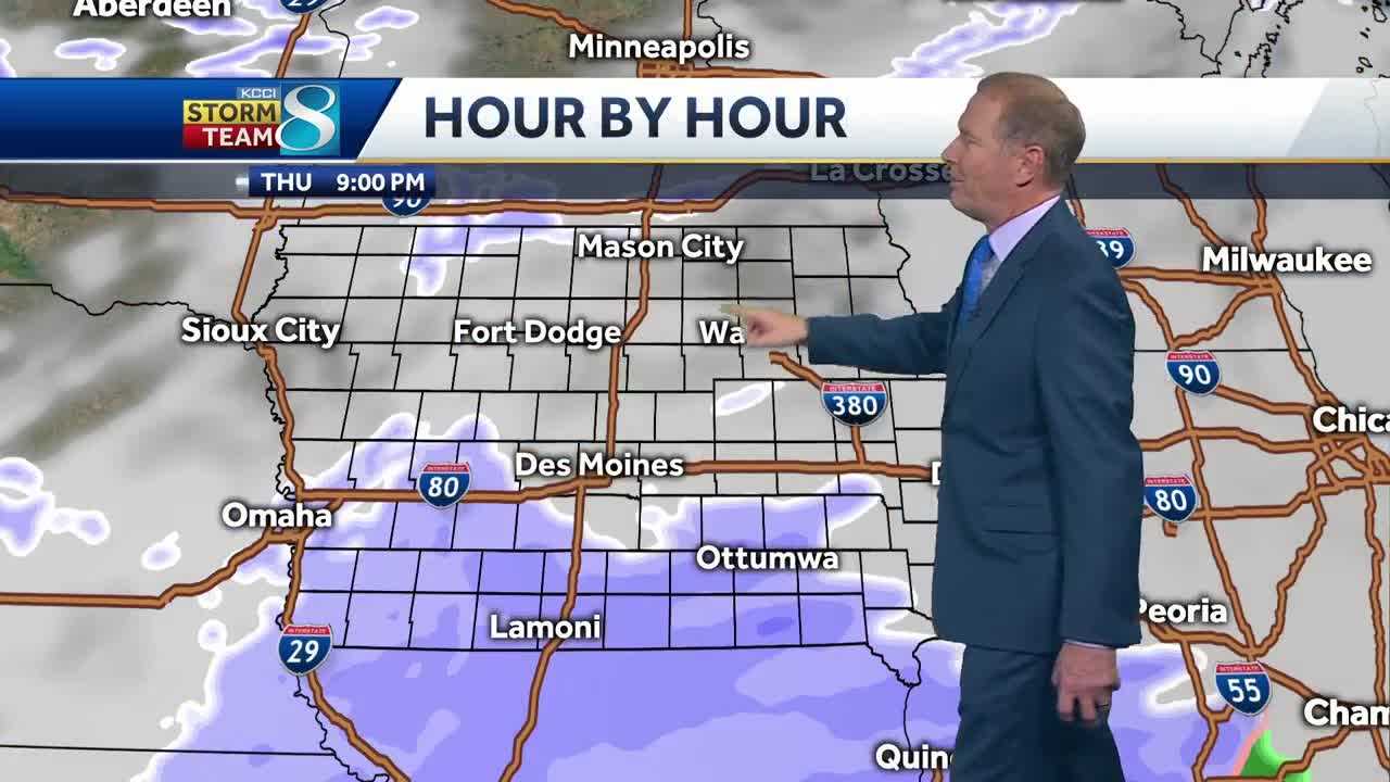 Snowflakes begin flying this evening