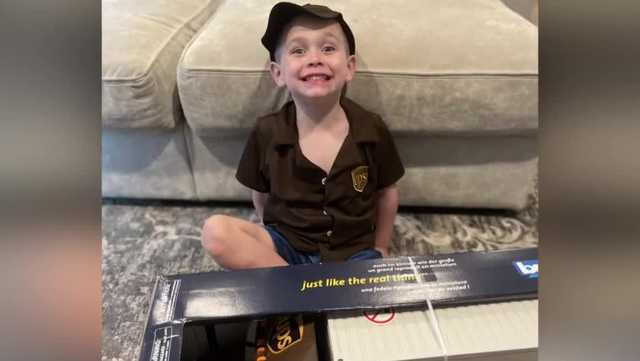 Watch: 4-year-old who loves UPS trucks gets special birthday treat - Vimarsana News