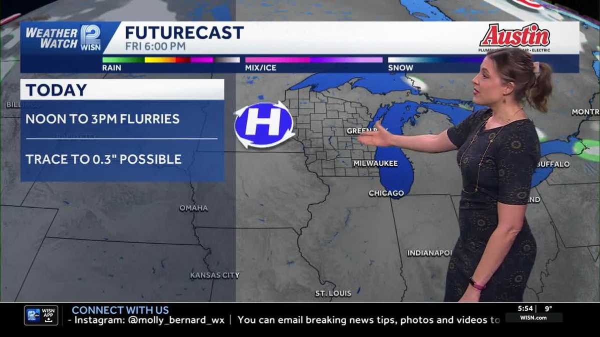 Frigid with flurries in SE Wisconsin