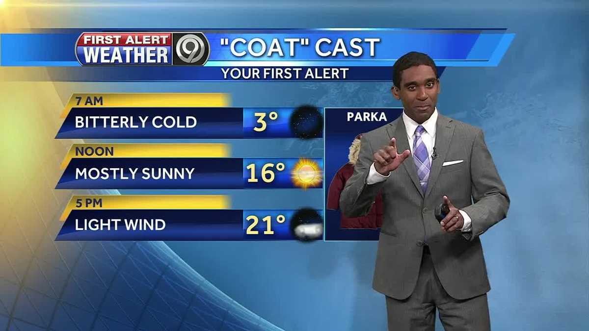 First Alert: Thursday will be cold with highs in lower 20s