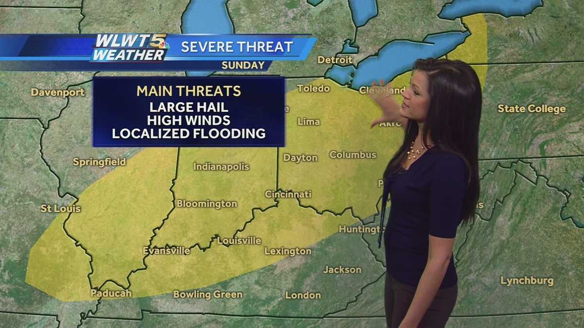 Showers And Storms Sunday Afternoon and Evening