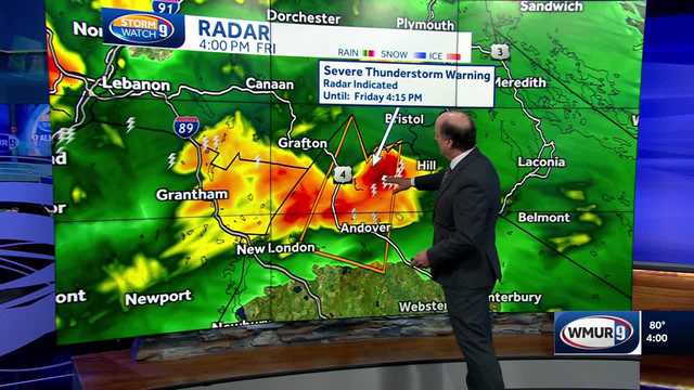 NH forecast video: Severe storms moving through New Hampshire
