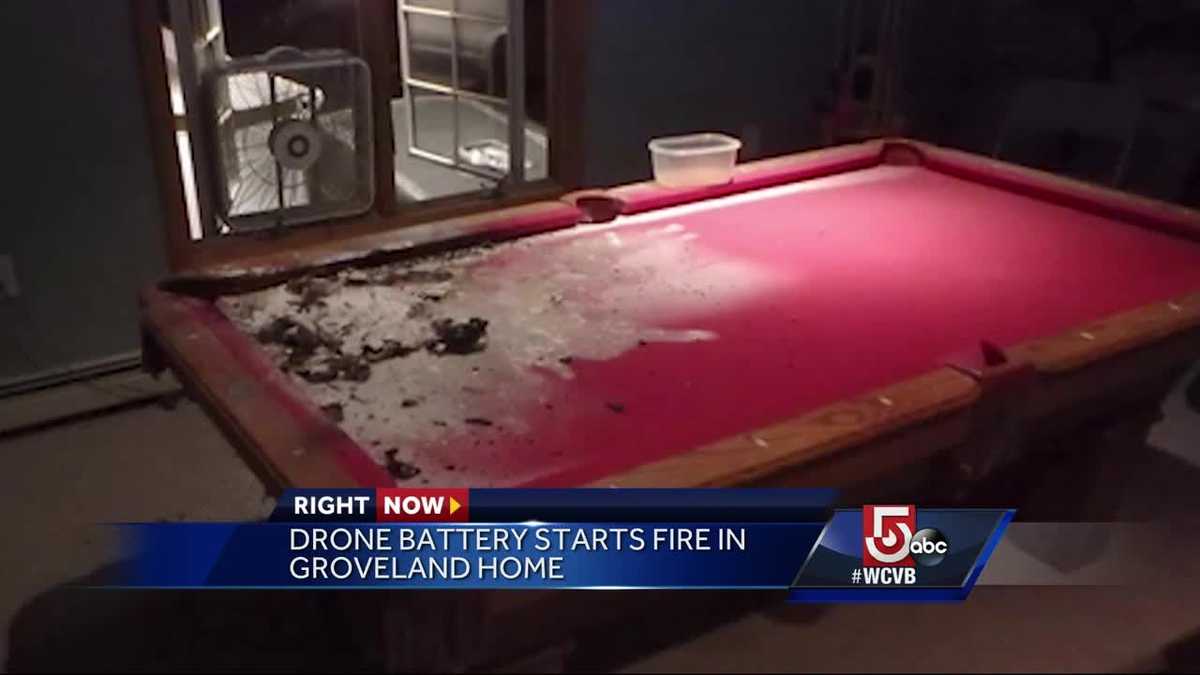 Charging drone catches fire in home's basement