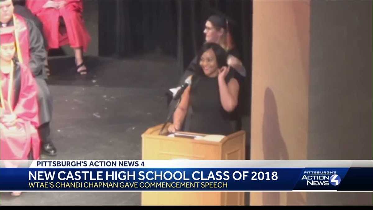 WTAE's Chandi Chapman gives commencement speech at New Castle High School