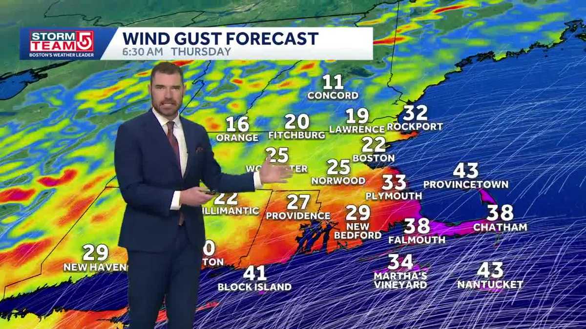 Video: Gusty winds Tuesday and Wednesday - WCVB