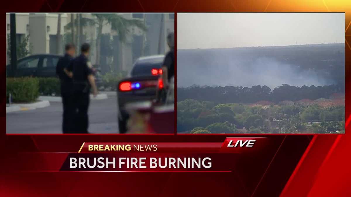 Crews battling Palm Beach Gardens brush fire