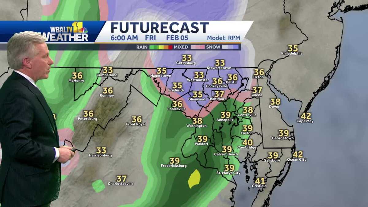 Wintry mix overnight into Friday morning