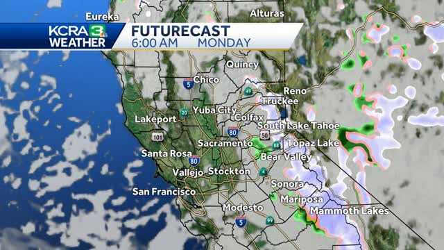 More rain and snow moves into Northern California