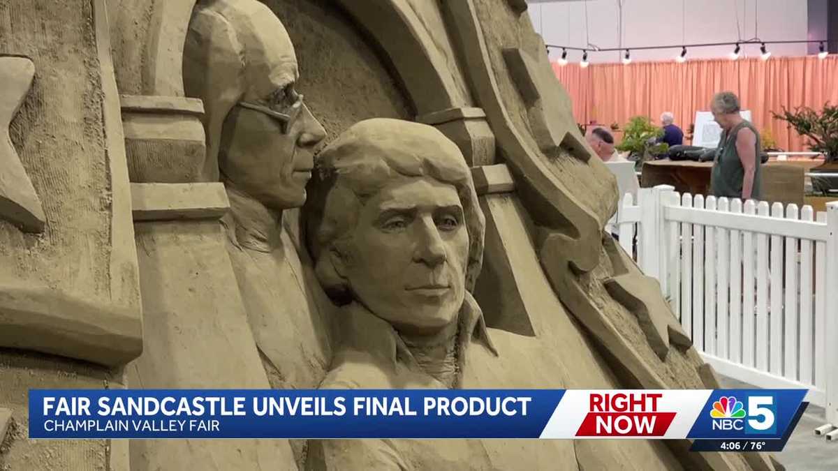 Check out the completed sand sculpture at the Champlain Valley Fair