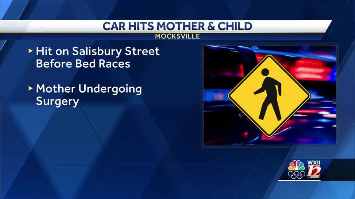 Mother undergoes surgery after she and child hit by car in Mocksville