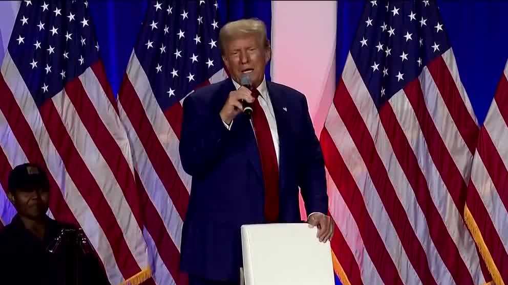 Former President Donald Trump holds town hall in battleground state of ...