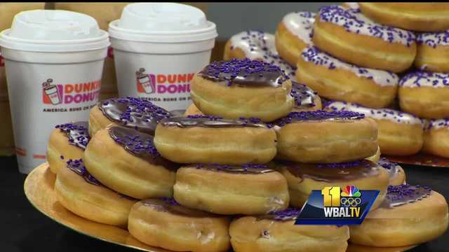 Video: Dunkin' Donuts goes purple for Ravens!