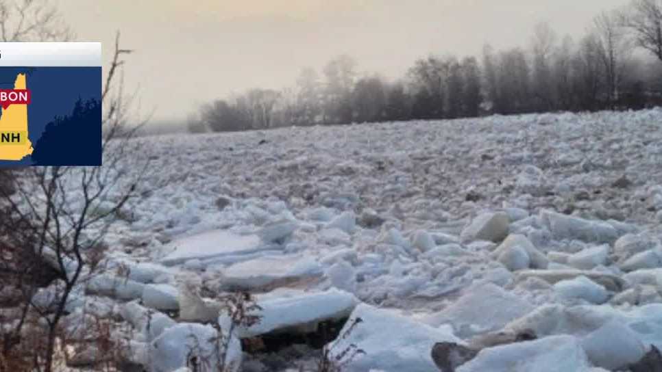 Icy river flow seen in parts of New Hampshire as officials watch for ice jams