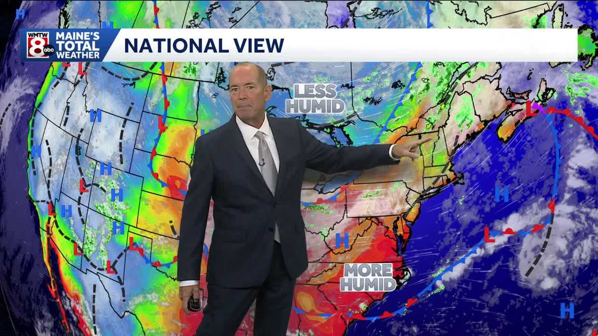 Humidity fades as shower chances increase