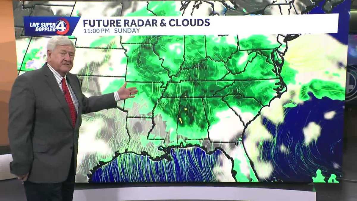 Cooler and breezy today