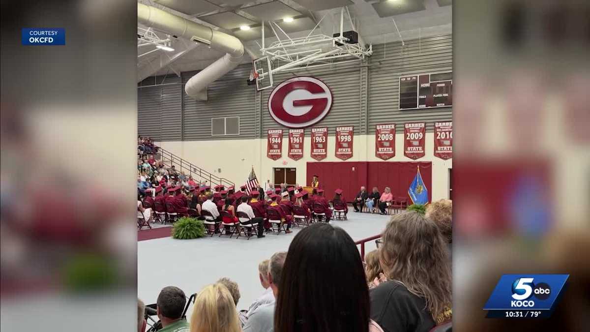 Oklahoma City firefighters reunite with teens they rescued at graduation