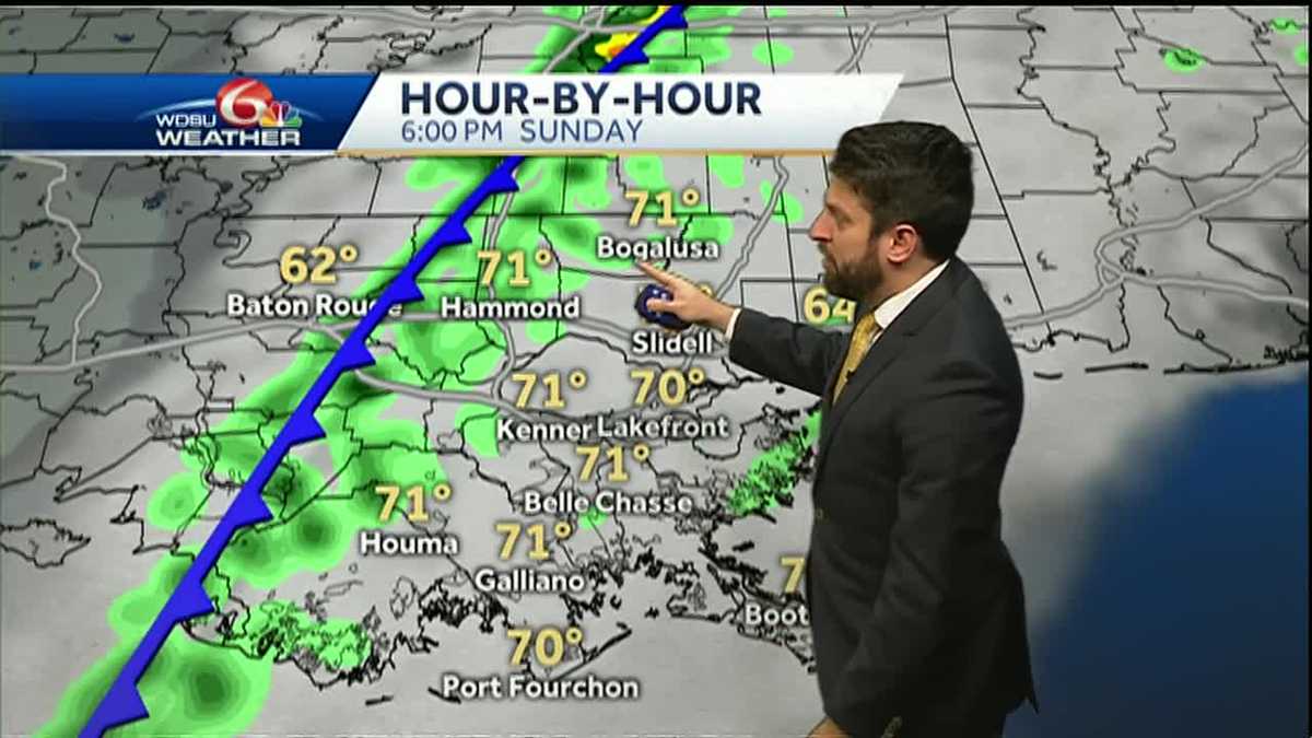 Showers, isolated thunderstorm Sunday