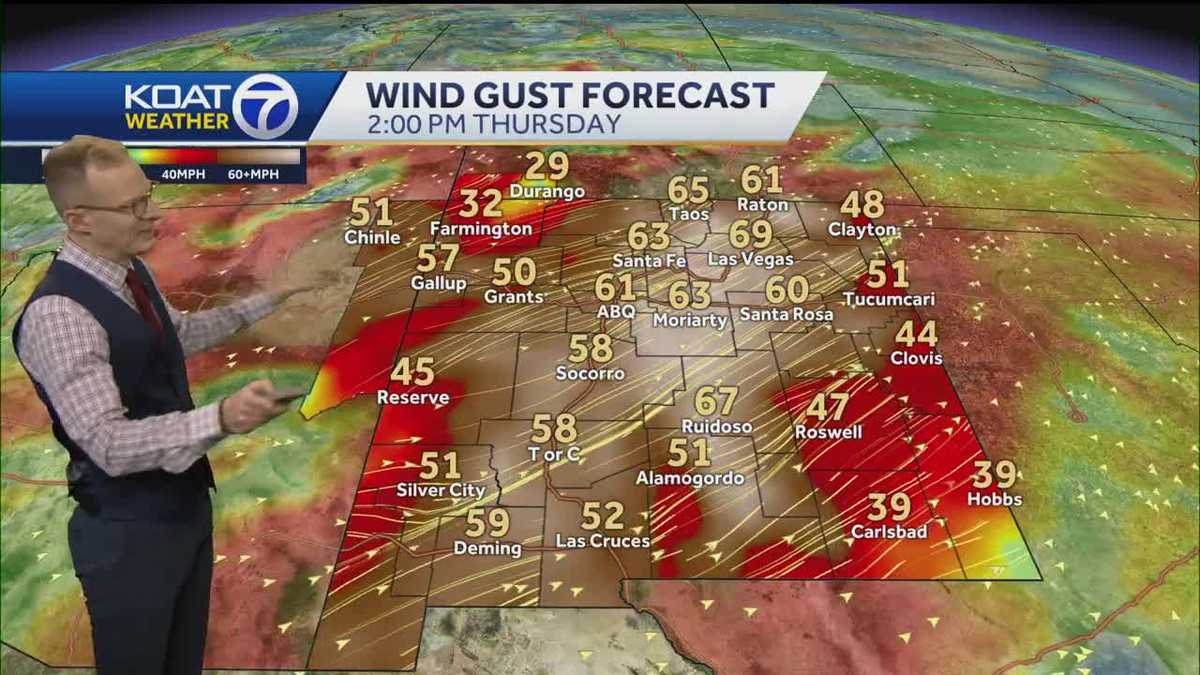 Brief pause in strong winds before returning to New Mexico