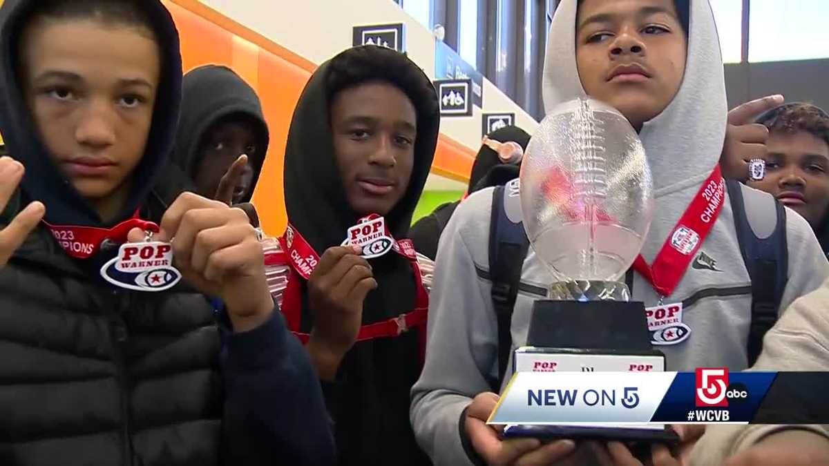 Pop Warner Super Bowl champs Dorchester Eagles return home