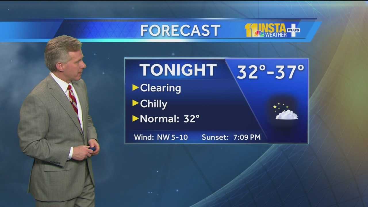 Clearing Skies, Chilly Conditions Wednesday Evening