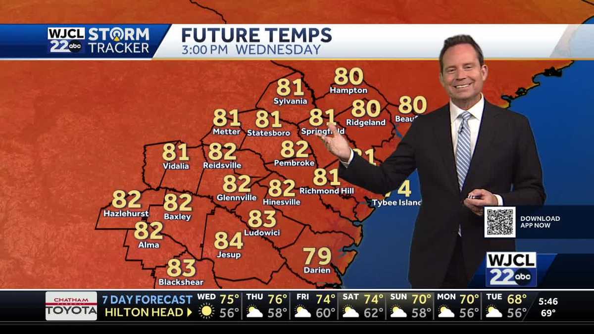 Warmer highs in the 80s ahead for Southeast Georgia, Lowcountry