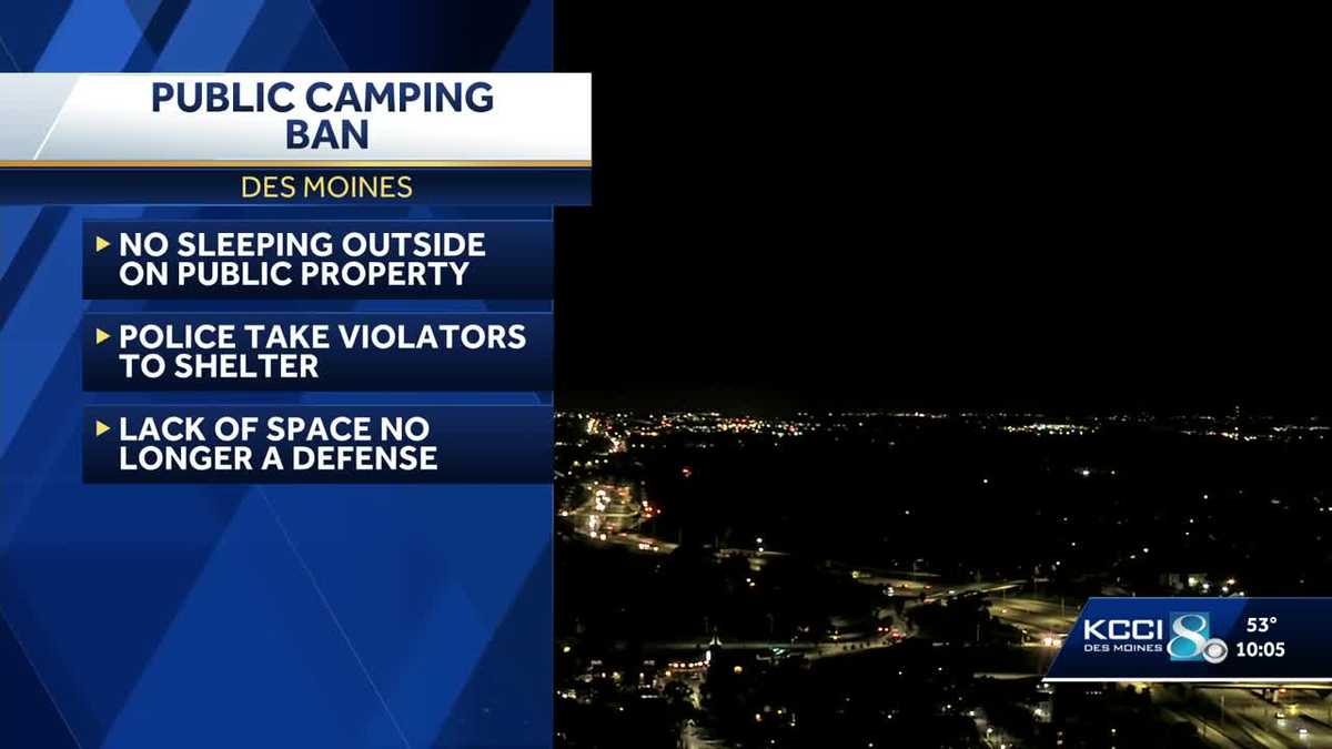 Des Moines approves changes to public camping ordinance