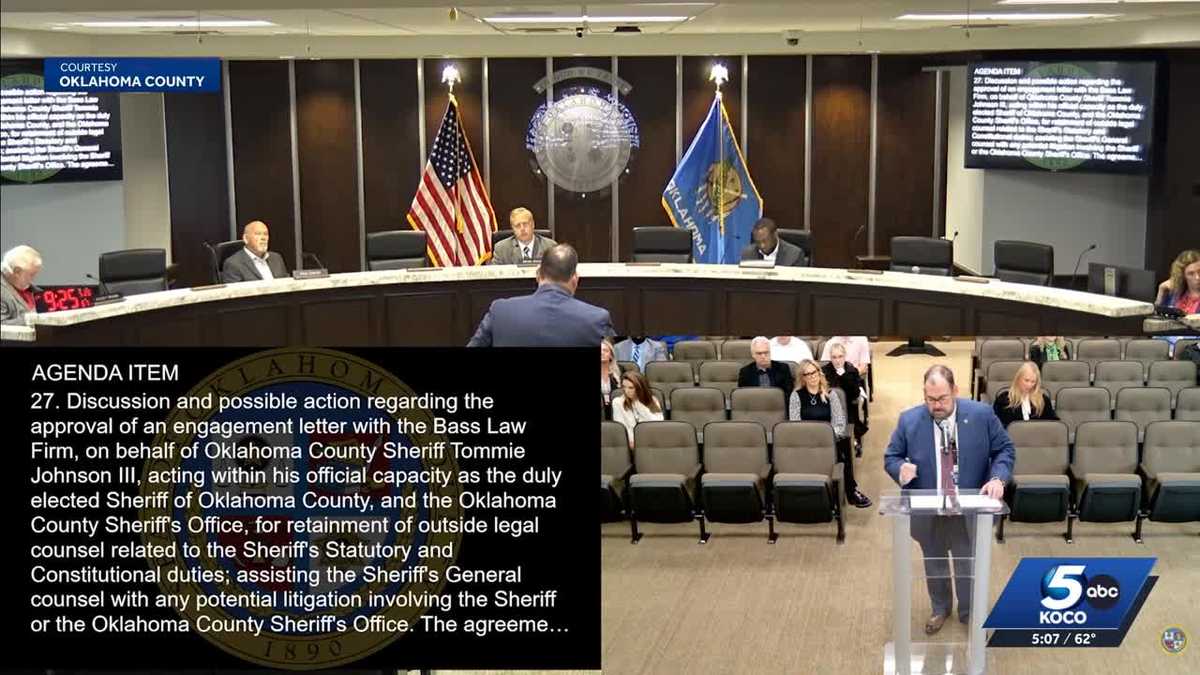 Oklahoma County commissioners reject sheriff’s request for outside legal counsel
