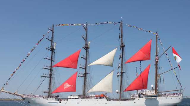 Take a rare look inside one of the world's largest tall ships while it visits for Sail Boston