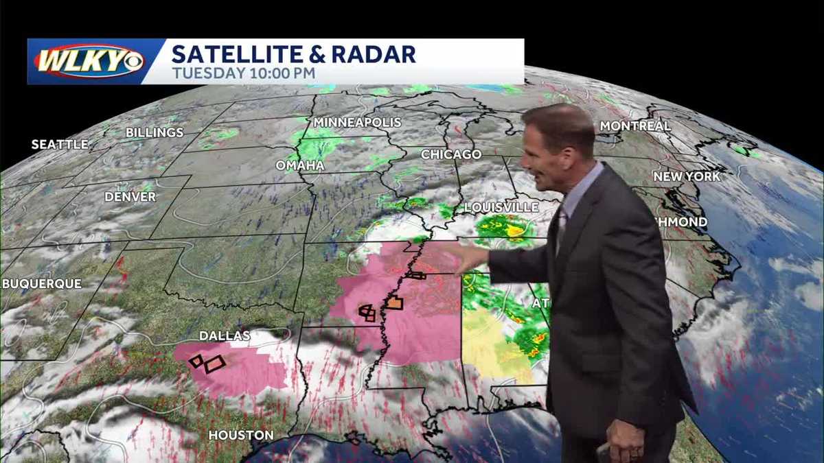 Scattered showers and few storms through Wednesday morning